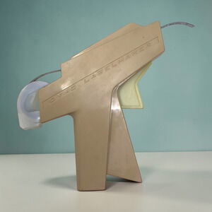 Vintage 1960's Dymo Label Maker 1/4" Embossing Tape Gun Beige Mid Century Office